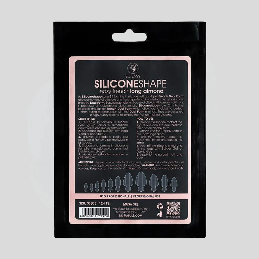 Plantillas de Silicona Francesa Larga Almendra para Dual Form, flexibles y reutilizables