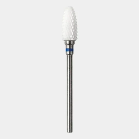 Fresa cerámica anillo azul de grano medio para retirar gel y acrygel - Musa Nails