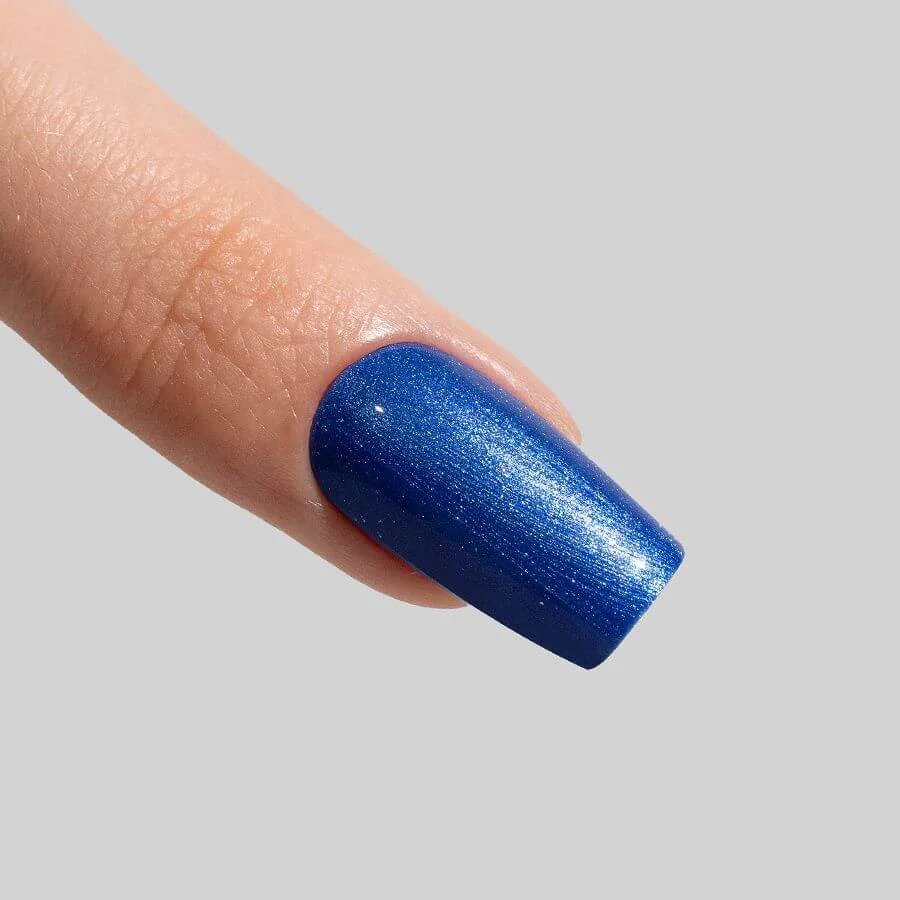 Esmalte Semipermanente 181 Celebration azul perlado con brillo profesional MUSA Nails