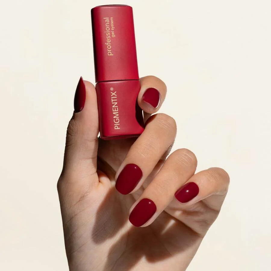 Pigmentix® Esmalte Semipermanente Burgundy 003 – Burdeos Elegante y Ultra Pigmentado