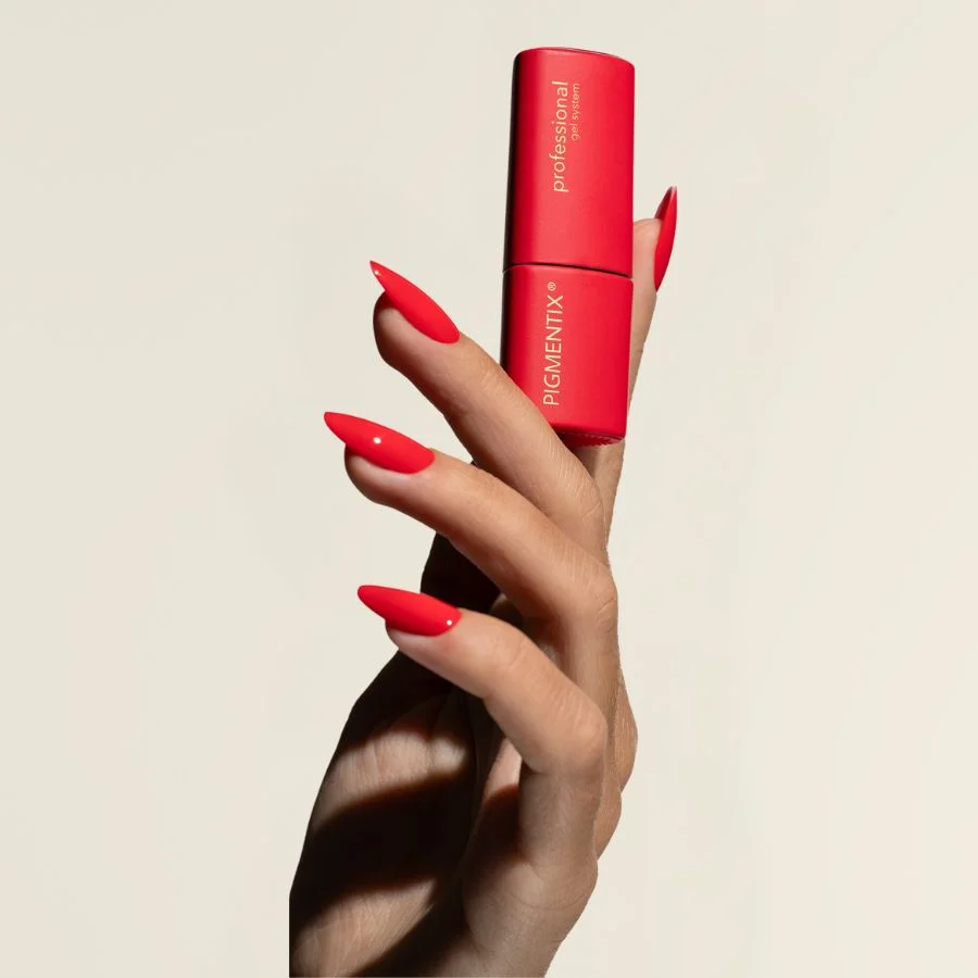 Pigmentix® Esmalte Semipermanente Red Coral 010 – Rojo Coral Ultra Pigmentado