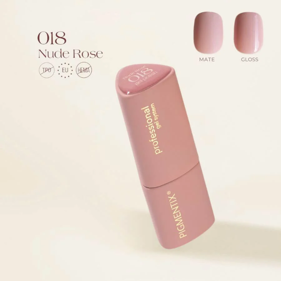 Nude Rose 018 – Rosa Nude Suave y Ultra Pigmentado es la opción ideal para manicuras elegantes, naturales y duraderas.