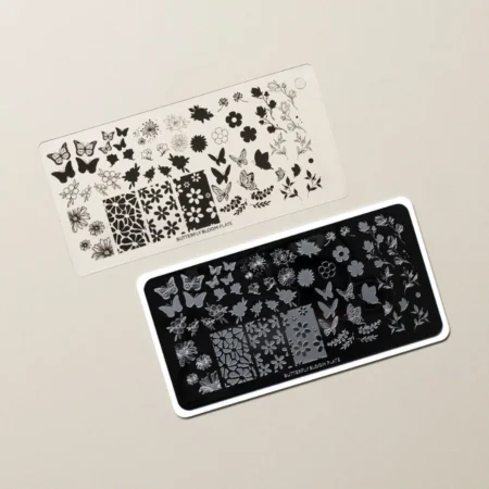 stamping plate butterfly bloom placa stamping mariposas nail art