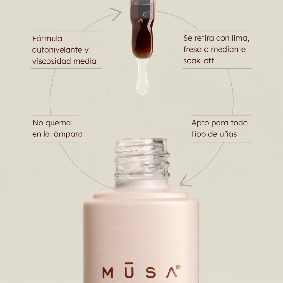 Structure Base Gel Clear MUSA: fórmula autonivelante de viscosidad media, no quema en la lámpara