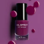 Frasco de esmalte efecto gel magenta de 8 ml en vidrio reciclable - Musa Nails