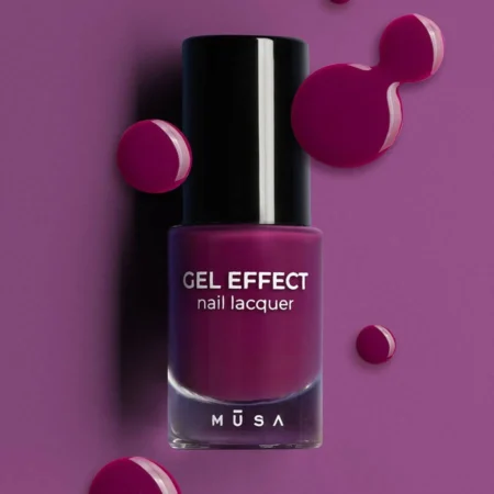 Frasco de esmalte efecto gel magenta de 8 ml en vidrio reciclable - Musa Nails