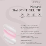 Tips Soft Gel Oval Nude - 240 piezas