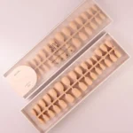 Tips Soft Gel Press On Natural Cuadrada Corta Nude