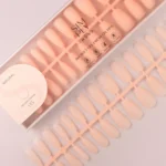 Tips Soft Gel Press On Natural Coffin Media 05 Peach Pink - 240pz