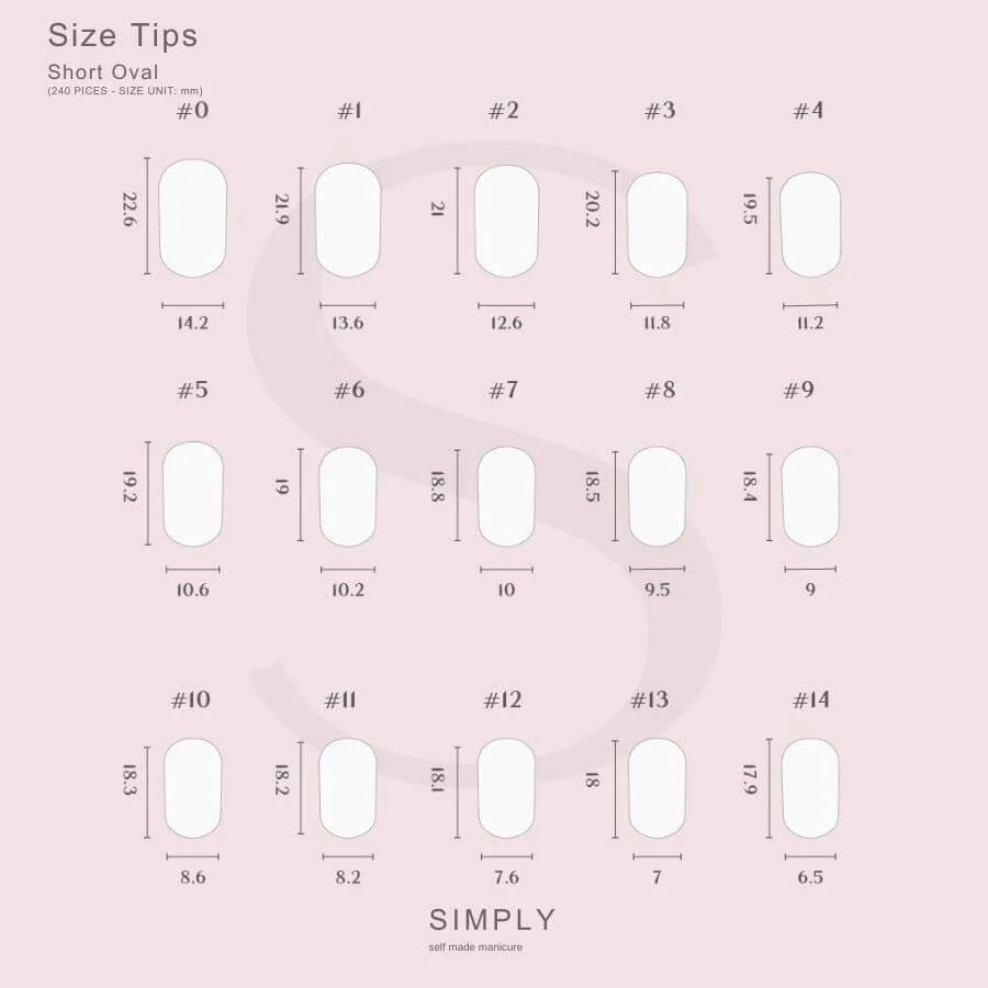 Tips Soft Gel Press On Oval Corta Pink Sand