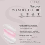 Tips Soft Gel Press On Oval Corta Peach Pink