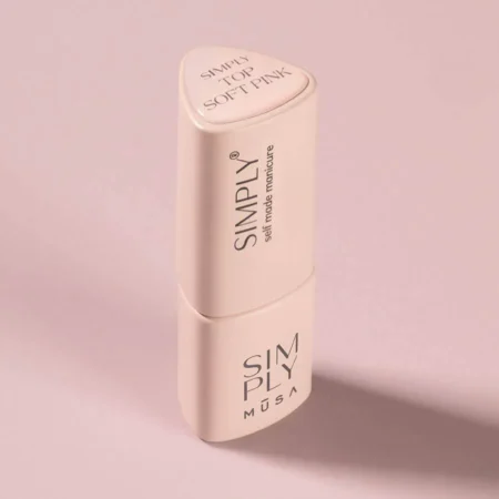 Frasco de top coat rosa Soft Pink Simply MUSA 8 ml - Musa Nails