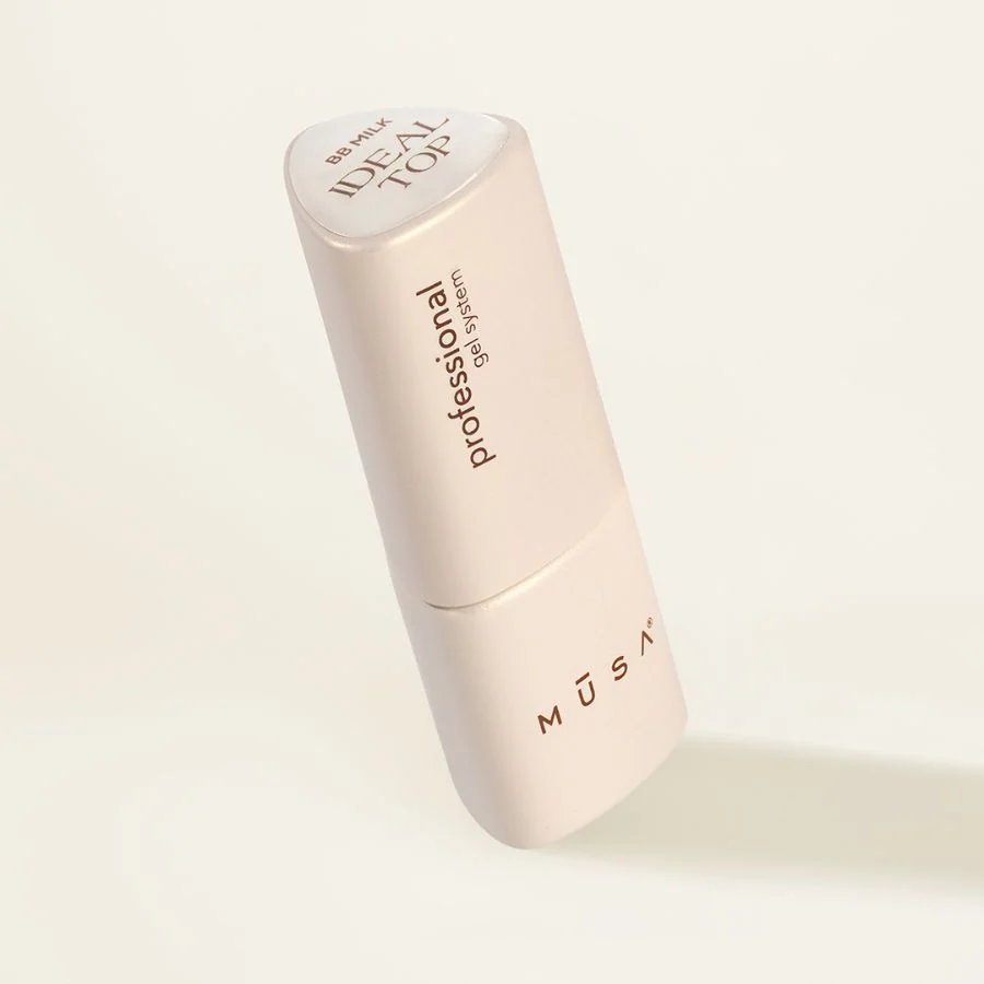 Frasco de Top Ideal BB Milk, top coat con color blanco lechoso - Musa Nails