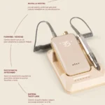 Torno de uñas MUSA: pantalla digital, forward/reverse, portapuntas integrado y sistema twist-lock